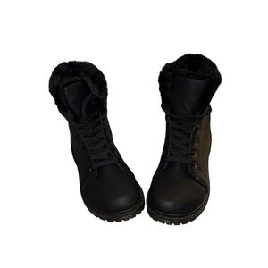 Black Fur-Lined Women's Boots